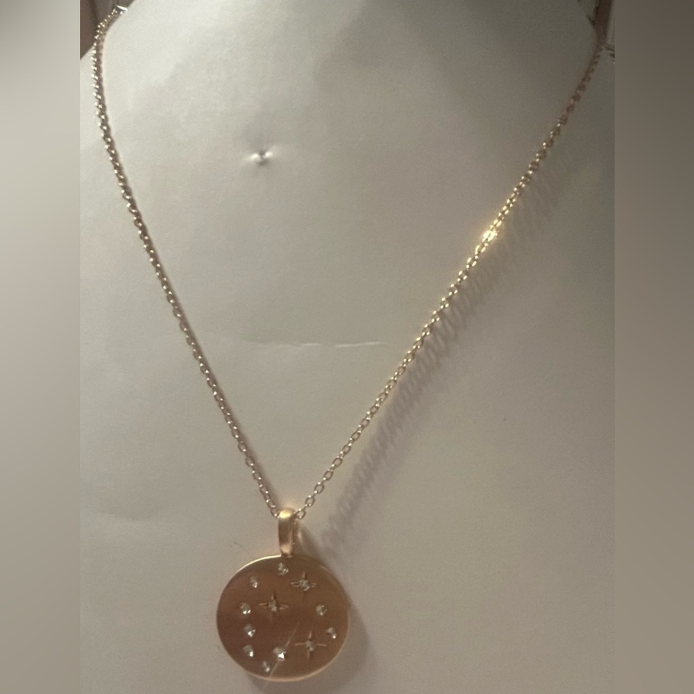 Park Lane Gold Pendant Necklace with Star Accents